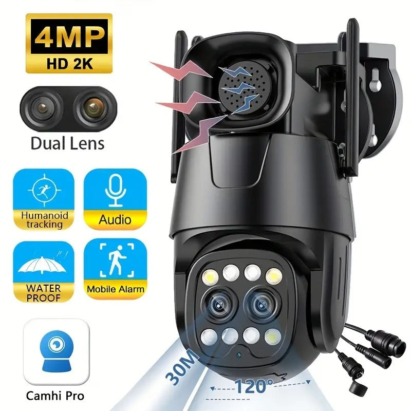 Cámara de Vigilancia 4G Doble Lente - Zoom 10x