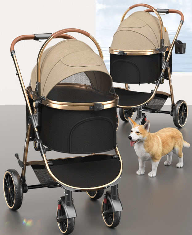 Carriola de Lujo para Perros - Diseño Premium Plegable