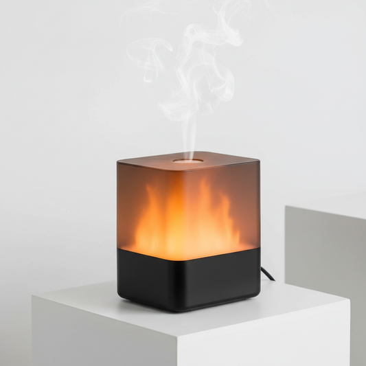 Humidificador Llama 3D con efecto LED realista - Vista principal