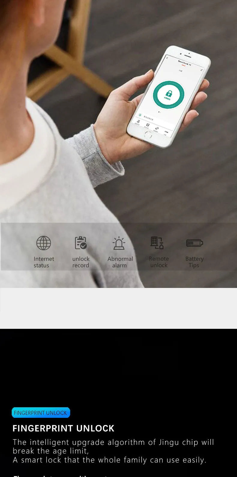 Cerradura Inteligente Bluetooth con Huella Digital